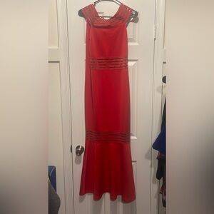 Venus women’s red dress size 6 off the shoulder mermaid gown